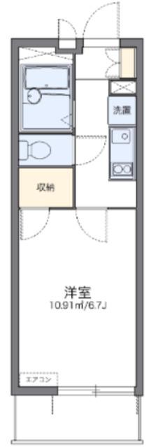 レオパレスMAKEARROWIII(1K/2階)の間取り写真