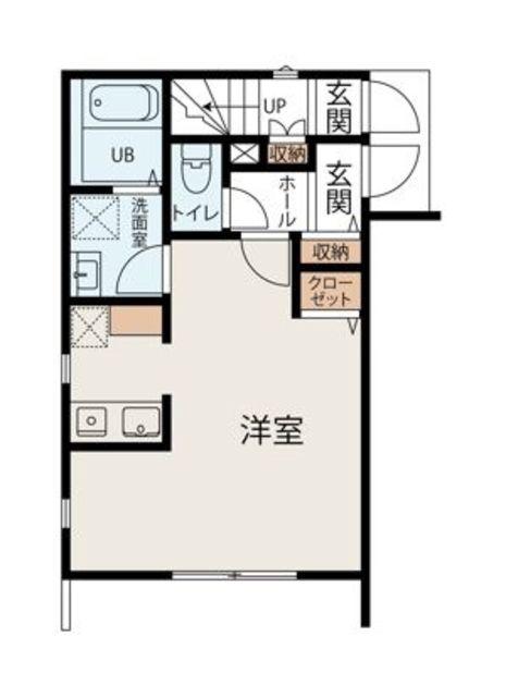 CHELSEA日野(ワンルーム/1階)の間取り写真