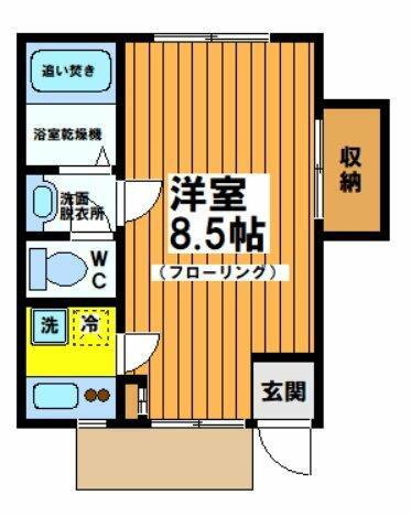 プチプランスー女性限定-(1K/2階)の間取り写真