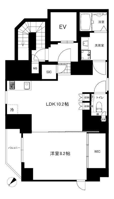 CREAL PREMIER恵比寿クリアルプレミア恵比寿(1LDK/5階)の間取り写真