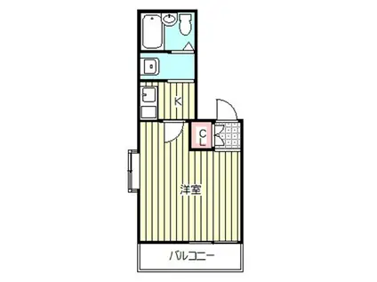 ルモン戸田壱番館(1K/1階)の間取り写真