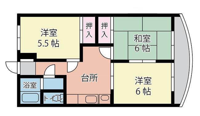 セゾンハイツC(3K/1階)の間取り写真