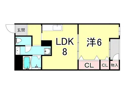 光南荘マンション(1LDK/3階)の間取り写真