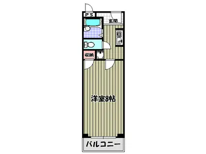 クオリティハイツ田中(1K/2階)の間取り写真