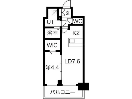 メイクスWアート丸の内(1LDK/12階)の間取り写真