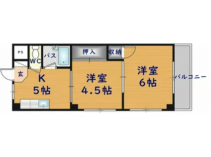 サンコート小澤(2DK/2階)の間取り写真