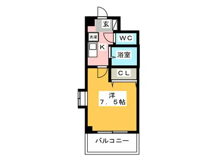 セゾン・ド・ヴィラ平尾(1K/10階)の間取り写真