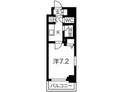 プレスタイル千寿(1K/1階)の間取り写真