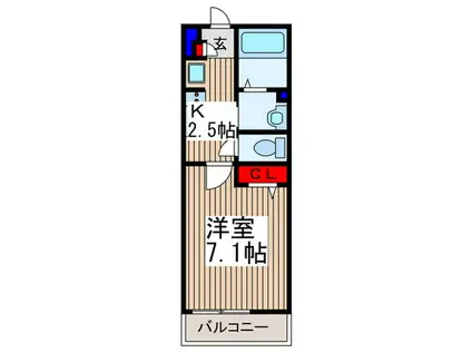 リブリ・YUME(1K/3階)の間取り写真