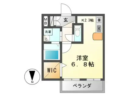 プレサンス桜通アベニュー(ワンルーム/10階)の間取り写真