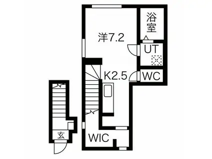 MEZY本町(1K/2階)の間取り写真