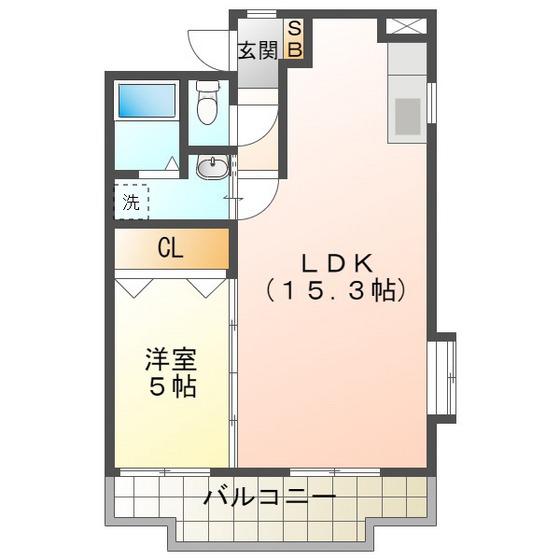 プランドール(1LDK/3階)の間取り写真