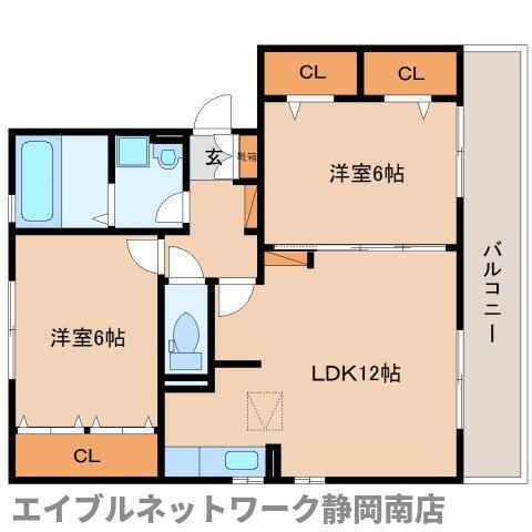 アクチュアリーM(2LDK/2階)の間取り写真