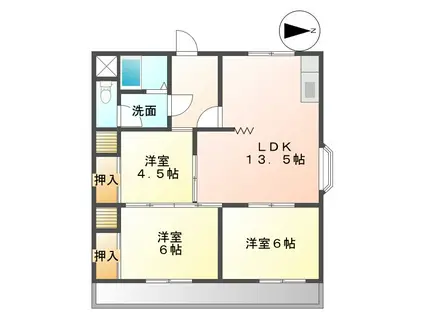 ガーデンヒルズ1号館(3LDK/3階)の間取り写真