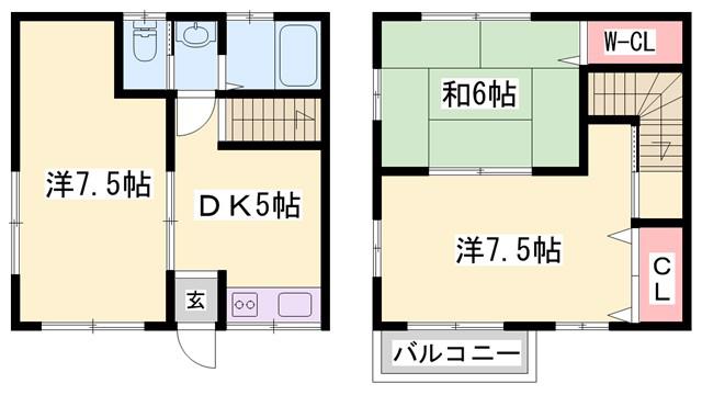 パインヒルズ(3DK/2階)の間取り写真