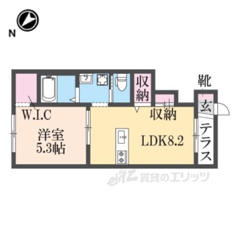 PATIO・DX(1LDK/1階)の間取り写真