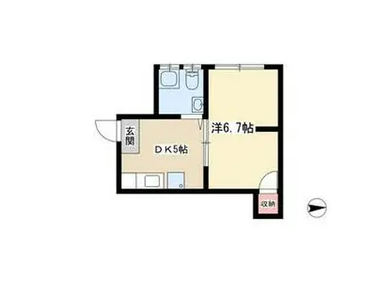 HP名駅西ビル(1DK/5階)の間取り写真