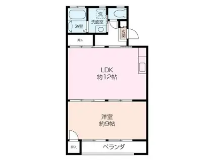 第二黒潮ビル金沢文庫ハイツ(1LDK/1階)の間取り写真