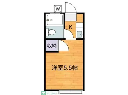 田中アパート(1K/2階)の間取り写真
