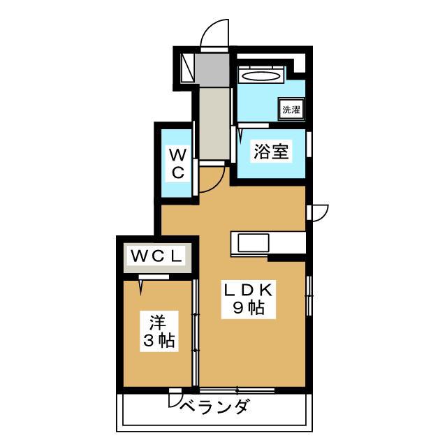 メイツ S・O(1LDK/1階)の間取り写真
