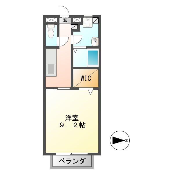 SURPLUSMS HILL(1K/1階)の間取り写真
