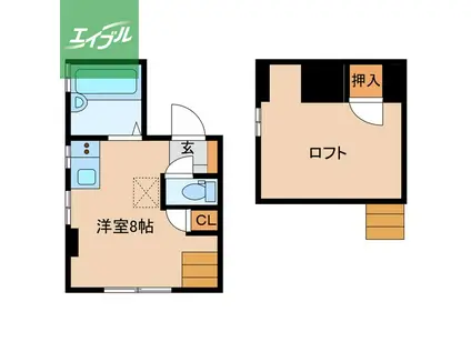 ヴィクトリアピーク松ヶ枝(ワンルーム/3階)の間取り写真