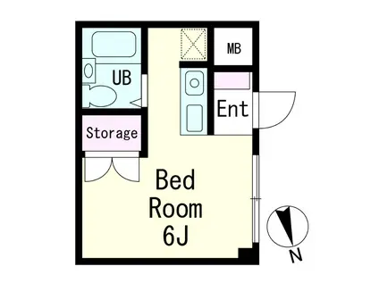 サンライズ(ワンルーム/1階)の間取り写真