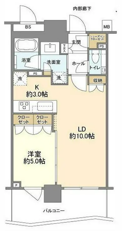 ブランズタワー豊洲 21階階 間取り