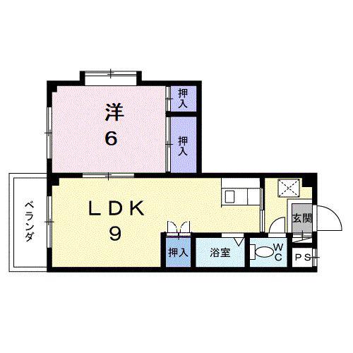 レジデンス家久(1LDK/4階)の間取り写真