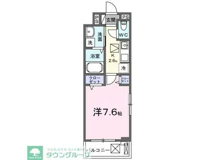 CARNABY(1K/1階)の間取り写真