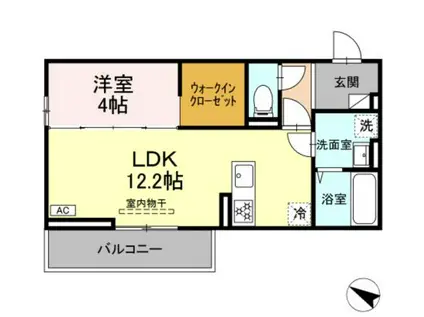 ミョー・インペリアル(1LDK/3階)の間取り写真