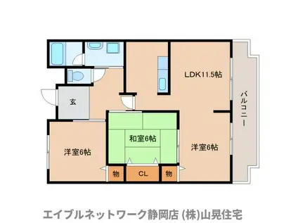 ハイレジデンスL(3LDK/1階)の間取り写真