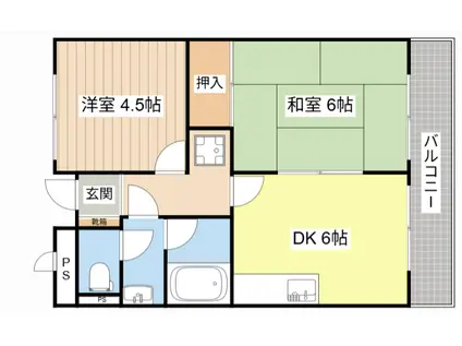 LA PREMIERE(2DK/3階)の間取り写真