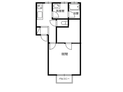 エクセルシティ(1K/2階)の間取り写真