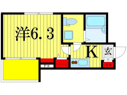 ラフィーノメゾン柴又(1K/1階)の間取り写真