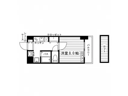 GRAN DOME(1K/3階)の間取り写真