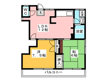 西日暮里春山(2LDK/2階)の間取り写真