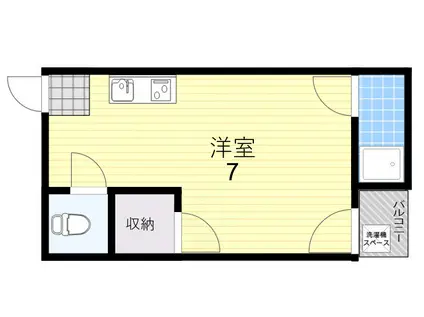 グランビルド長居(ワンルーム/1階)の間取り写真