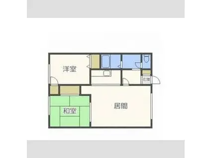 パレスほしみ(2LDK/2階)の間取り写真