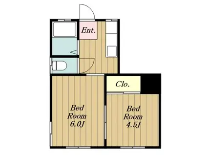 フォレストベイル綾瀬(2K/2階)の間取り写真
