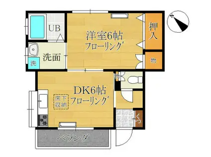 KIMI HOUSE(1DK/1階)の間取り写真