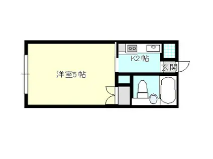 レジデンス中央(1K/1階)の間取り写真