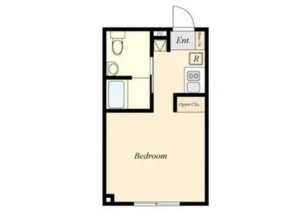 HWヒルズ新川(ワンルーム/1階)の間取り写真