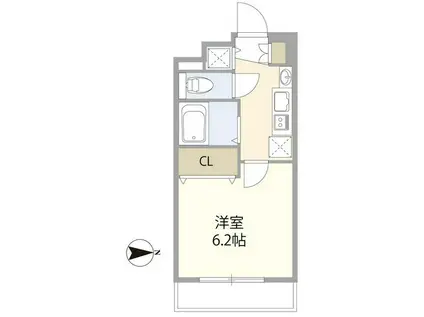 プレサンス名古屋城前ラバンカ(1K/6階)の間取り写真