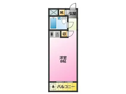 セザール第三日吉(ワンルーム/4階)の間取り写真