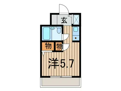 ジョイフル戸田公園(ワンルーム/1階)の間取り写真