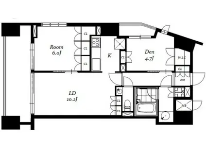 チェスターコート御茶ノ水(1SLDK/3階)の間取り写真