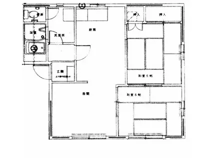 コーポ ソルフェージュ(2LDK/1階)の間取り写真