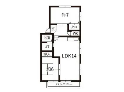 フレグランス ヴィラ(2LDK/1階)の間取り写真
