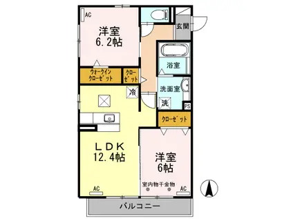 RELACHE(2LDK/3階)の間取り写真
